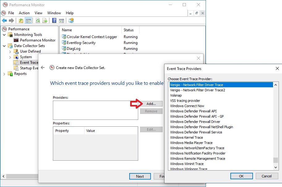 Performance Monitor - add Event Trace Provider