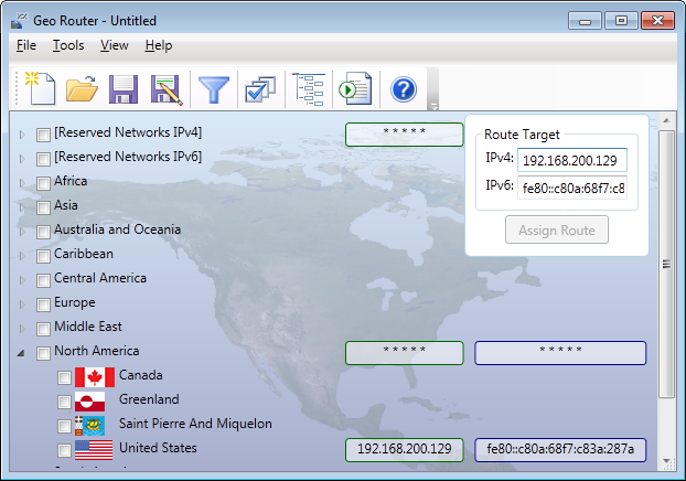 A geography based router.