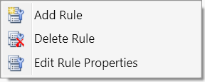 context menu of DNS rules 