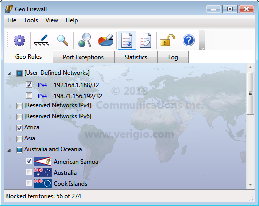 Geo Firewall geo rules