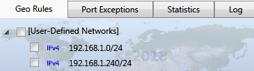 Geo Firewall rules for user-defined networks