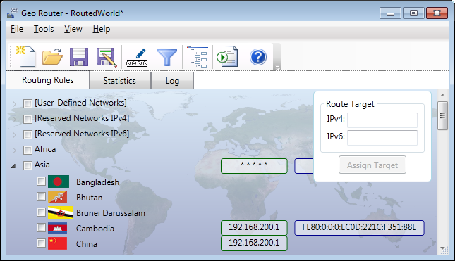 Geo Router - routing targets