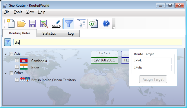 Geo Router filtering of geo rules
