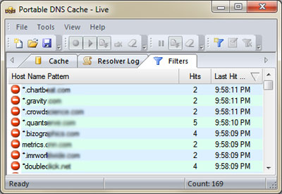 portable-dns-cache Filters page