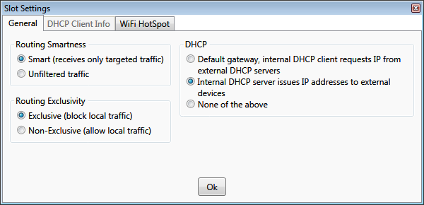 WiFi HotSpot slot settings